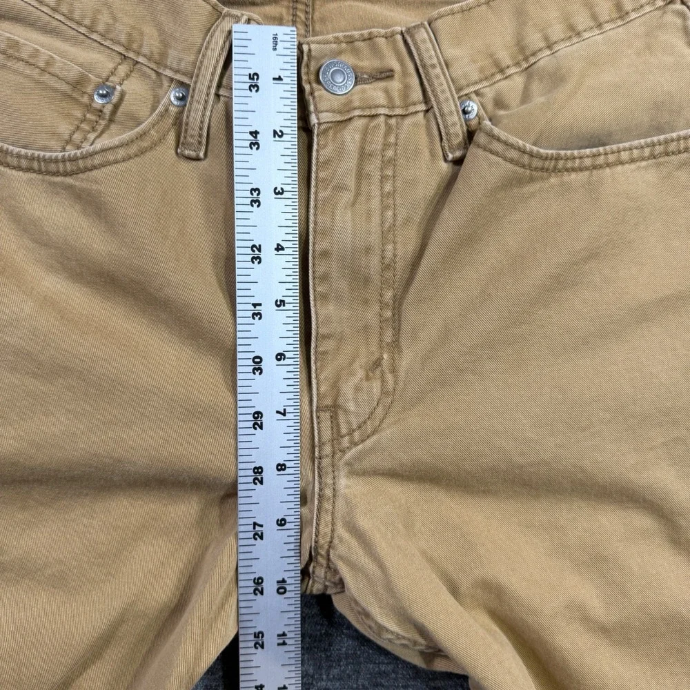 Levis 514 Straight Fit Tan Khaki Pants Mens 32x34 Cotton Blend Casual Trousers